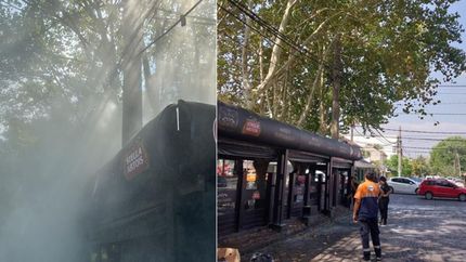 El incendio generó una importante humareda en la zona. El incendio generó una importante humareda en la zona.