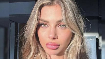 Romina Malaspina se animó a las frías aguas.