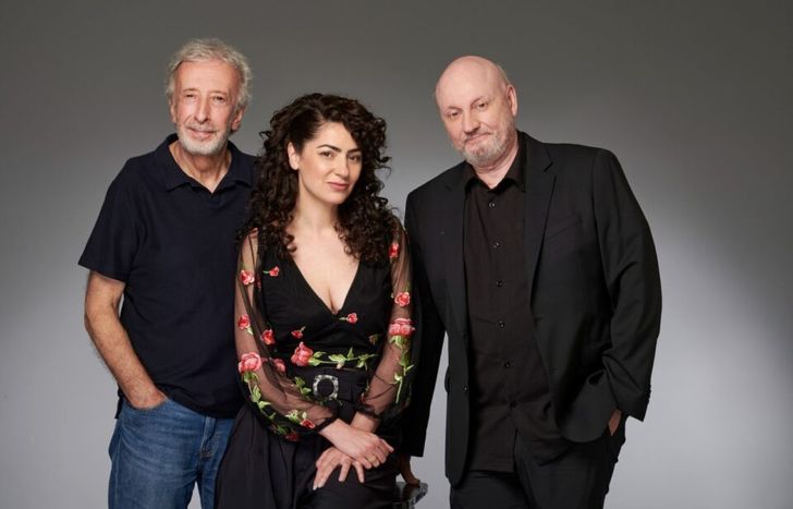 Juan José Campanella, con Eduardo Blanco y Victoria Almeida.&nbsp;