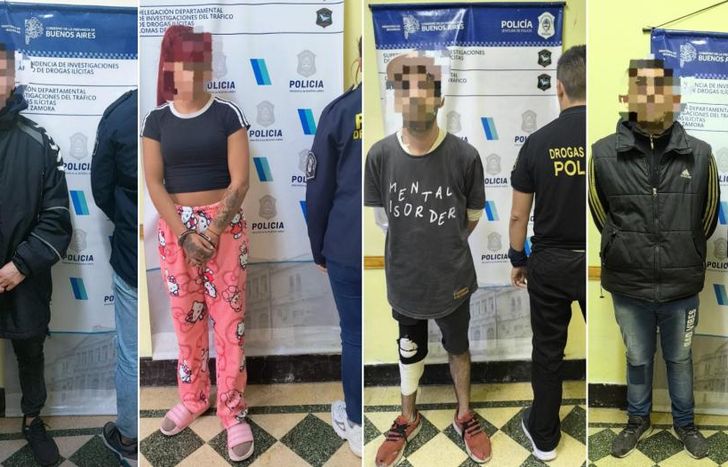 En total, hubo cuatro detenidos en el operativo.