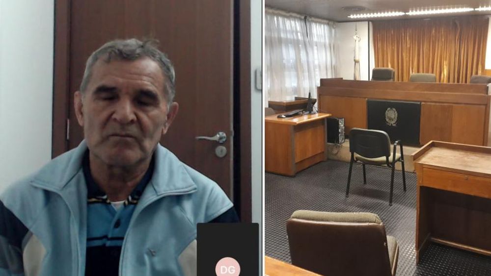 El jubilado detenido escuchó la decisión de los jueces.