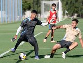 Facundo Ortellado, arquero de Banfield en la Sub-17.