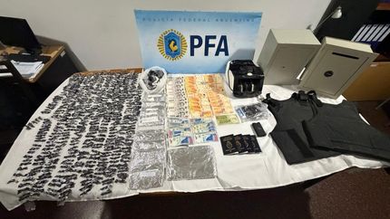 Elementos incautados a la banda narco.