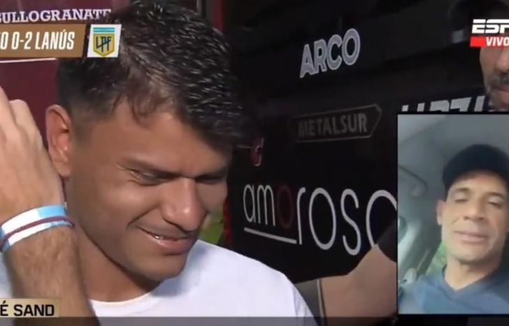 José Sand hizo emocionar a Walter Bou tras el debut goleador en Lanús.