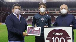 Tomás Belmonte cumplió 100 partidos con la camiseta de Lanús.