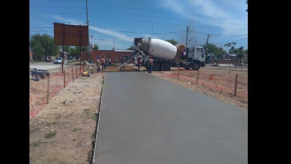 las obras en barrio obrero cambian la fisonomía de la zona.
