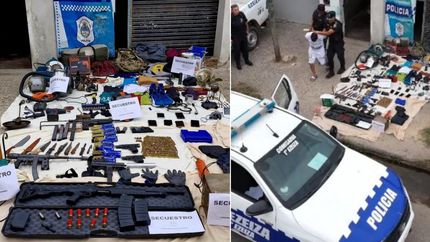 La Policía recuperó lo robado, y secuestró armas de fuego de poderoso calibre.