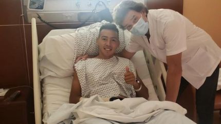 Emanuel Coronel junto al doctor Gustavo Ríos.