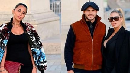 antonela roccuzzo y wanda nara, en el mismo desfile