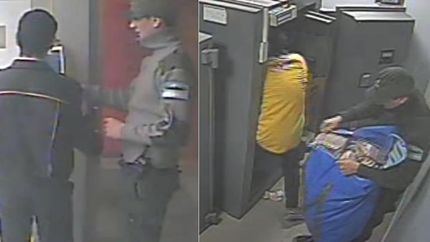 El robo quedó registrado en las cámaras de seguridad del banco.