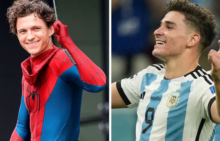 Tom Holland y Julián Álvarez.&nbsp;