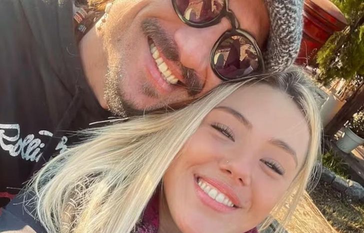 Daniel Osvaldo y su novia Malena.