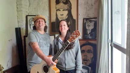 Felices. Germán y Romina, unidos por el amor y el arte.