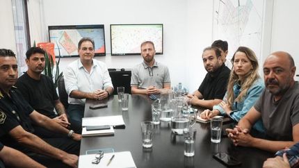 Federico Otermín recibió en Lomas al ministro de Seguridad de la provincia de Buenos Aires, Javier Alonso.