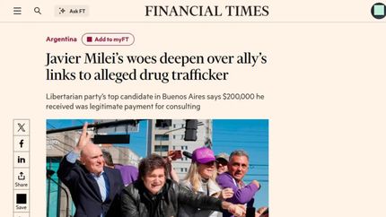 El escándalo de José Luis Espert llegó hasta el diario británico Financial Times.