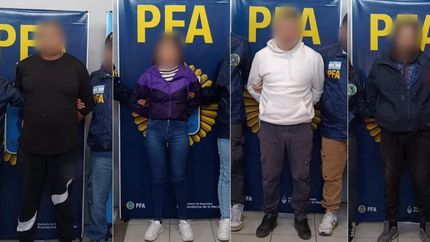 Cuatro de los nueve detenidos. Cuatro de los nueve detenidos.