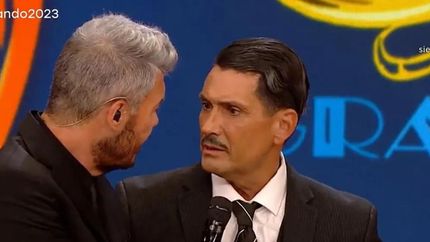 Marcelo Tinelli y El Tirri, en el Bailando.