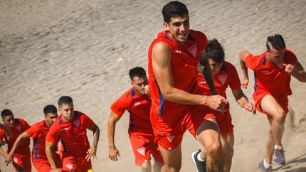 El plantel se entrena duro en Mar del Plata El plantel se entrena duro en Mar del Plata