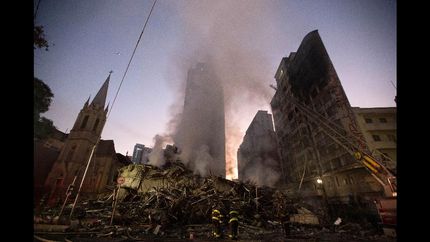 brasil: exploto un edificio y se derrumbo dejando al menos un muerto