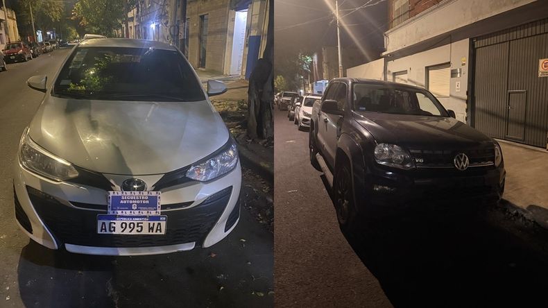 Los otros dos autos que hab&iacute;a robado el delincuente.