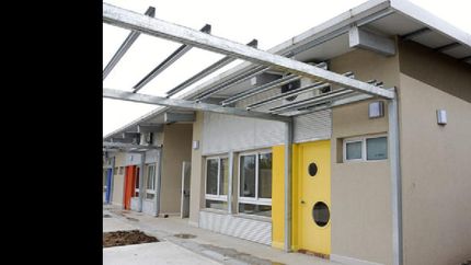 Así se encuentra uno de los nuevos edificios de nivel inicial.