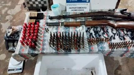 Armas incautadas en los operativos.