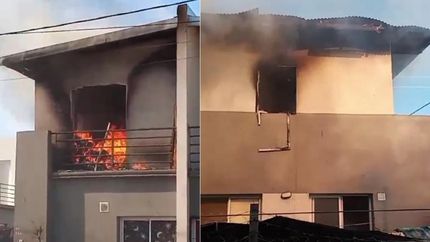 Así fue el incendio que destruyó la casa.