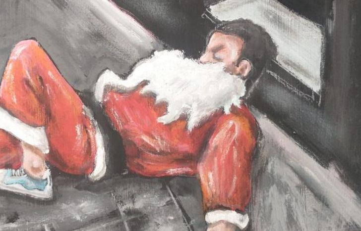 El hecho sucedió en Salta y Luciano lo inmortalizó en un cuadro.