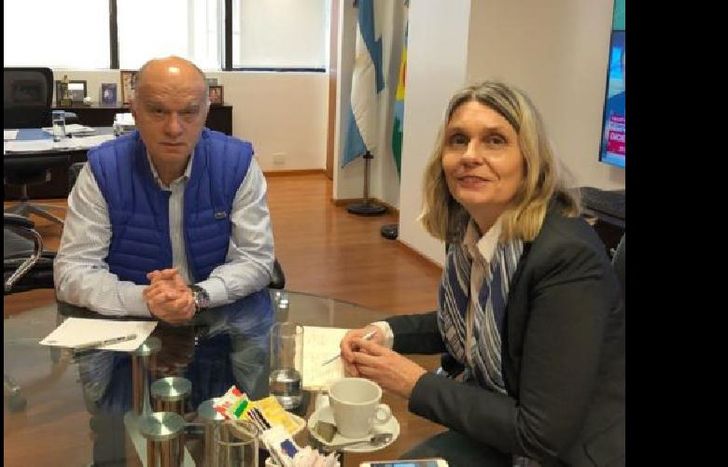 El intendente, Néstor Grindetti y la legisladora Cornelia Schmidt Liermann.