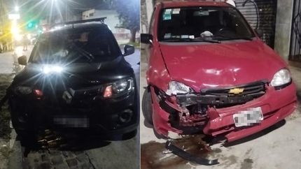 Así quedaron los autos tras el choque. Así quedaron los autos tras el choque.