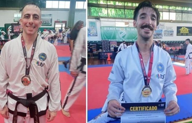 Sebastián y Lisandro, feliz por lo realizado.