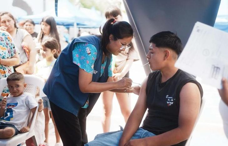 Jornadas de salud en el Polideportivo La Noria, de Fiorito.