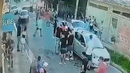 El momento en que se producen los disparos.