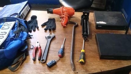 Elementos robados que fueron recuperados por la Policía.