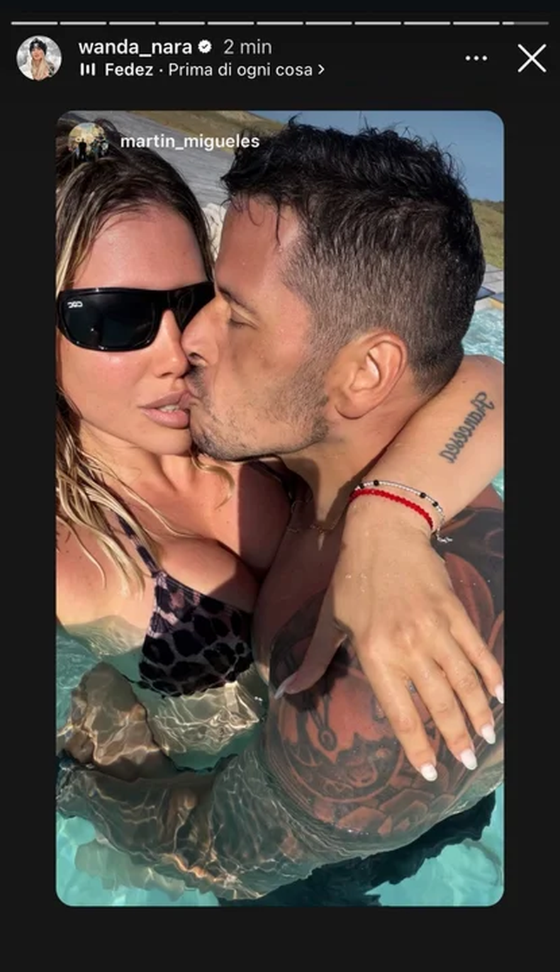 Wanda Nara y Martín Migueles, en pleno romance en Punta del Este. 