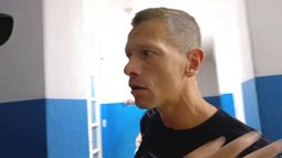 Nicolás Domingo con bronca tras el empate de Temperley.