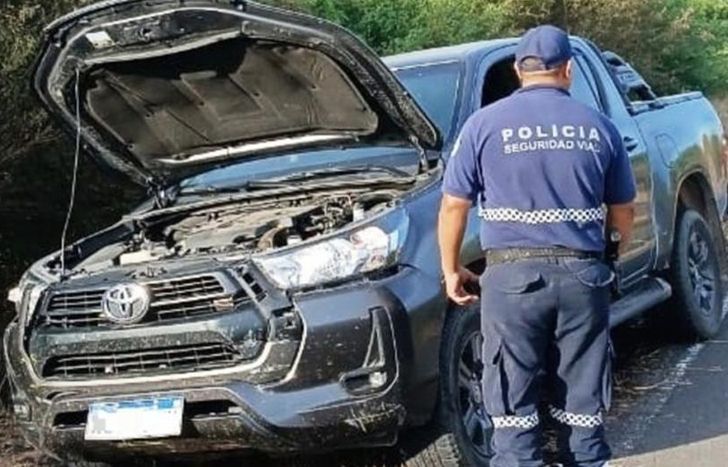 La camioneta recuperada por la Policía.