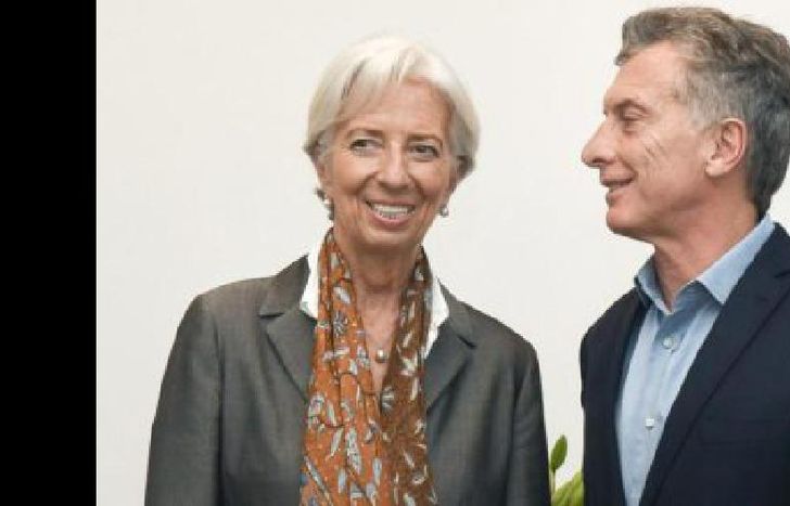 Macri junto a la titular del FMI, Christine Lagarde.