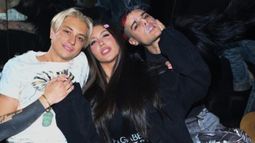 Wanda junto a los dos raperos.