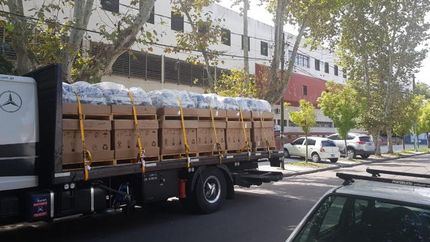 El envío de camas y respiradores se produjo durante esta semana.