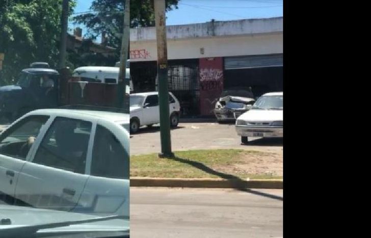 Tres autos fueron afectados por el choque.