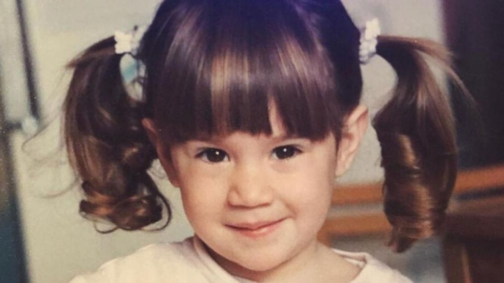 La artista en su niñez.