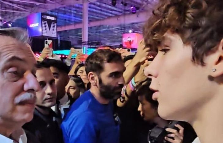 Joaquín Callao conversó con el presidente Alberto Fernández, en Tecnópolis.