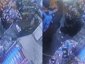 El video muestra a las dos mecheras en pleno robo en un supermercado de Banfield.