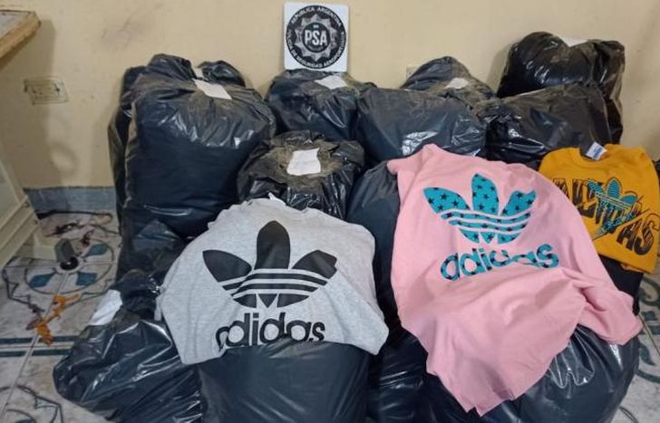 Parte de lo incautado.