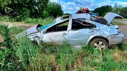 Así quedó el auto tras el choque fatal.