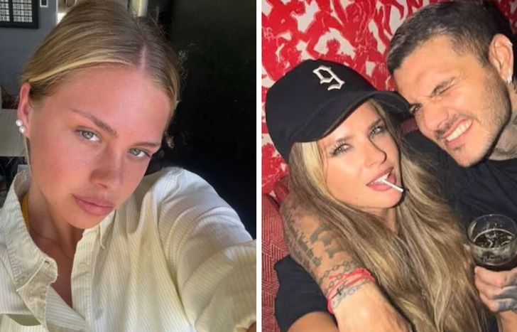 Ekaterina Ojeda entre la China Suárez y Mauro Icardi.&nbsp;