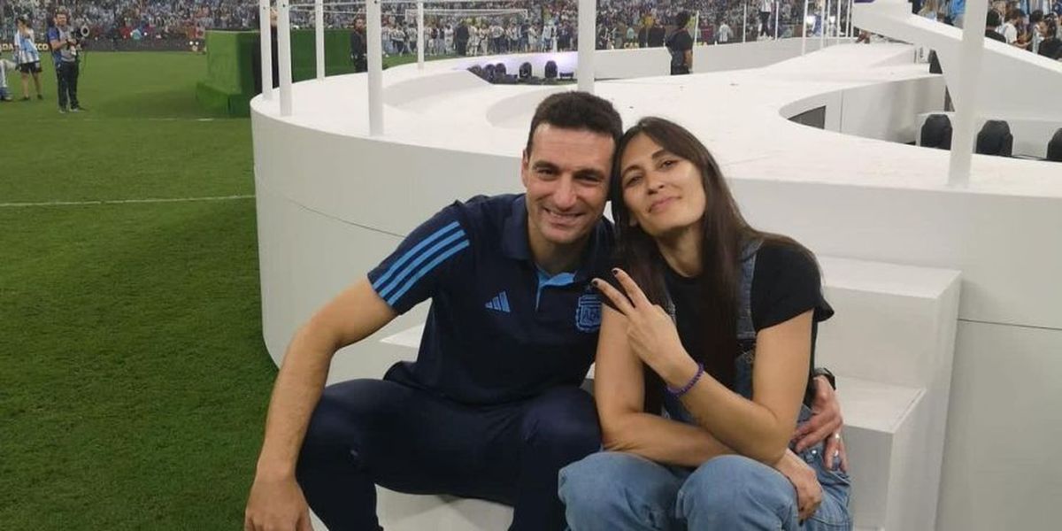 &nbsp;Lionel Scaloni y Elisa Montero.&nbsp;