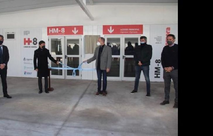 Kicillof y Martín, en el corte de cintas.