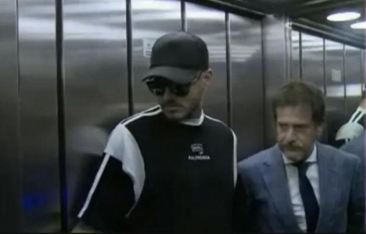 Mauro Icardi, en la Fiscalía.